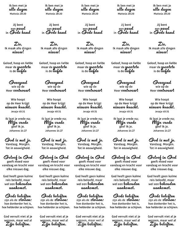 Stickervel 60 teksten inspirerende tekst