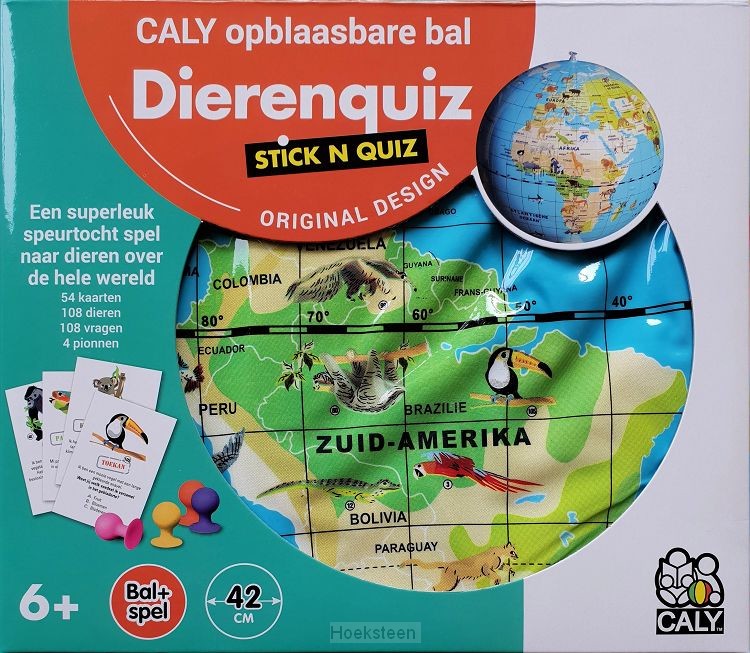 Stick N Quiz 42 opblaasbare bol dieren & quiz