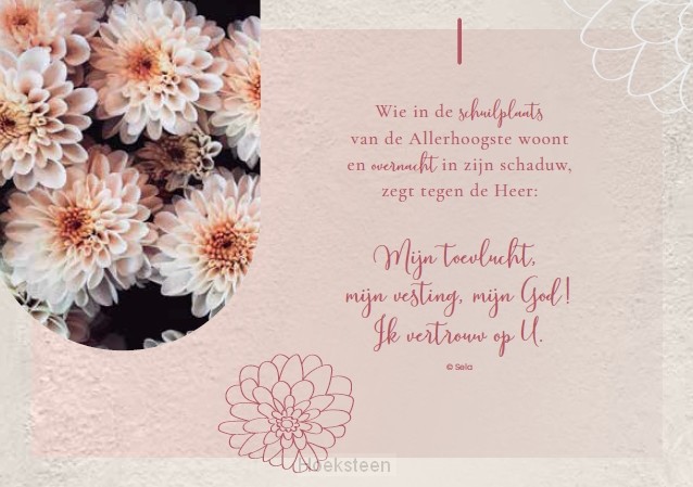 Enkele kaart Wie in de schuilplaats