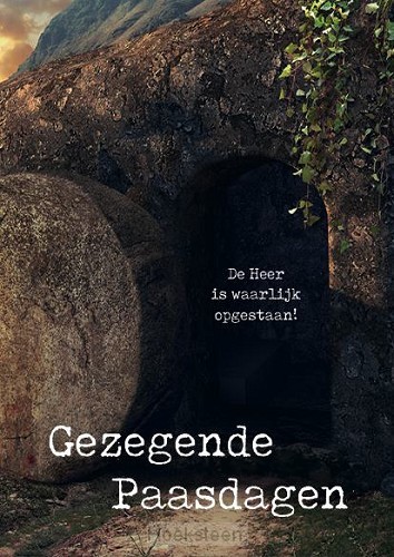 Paaskaart gezegende paasdagen graf