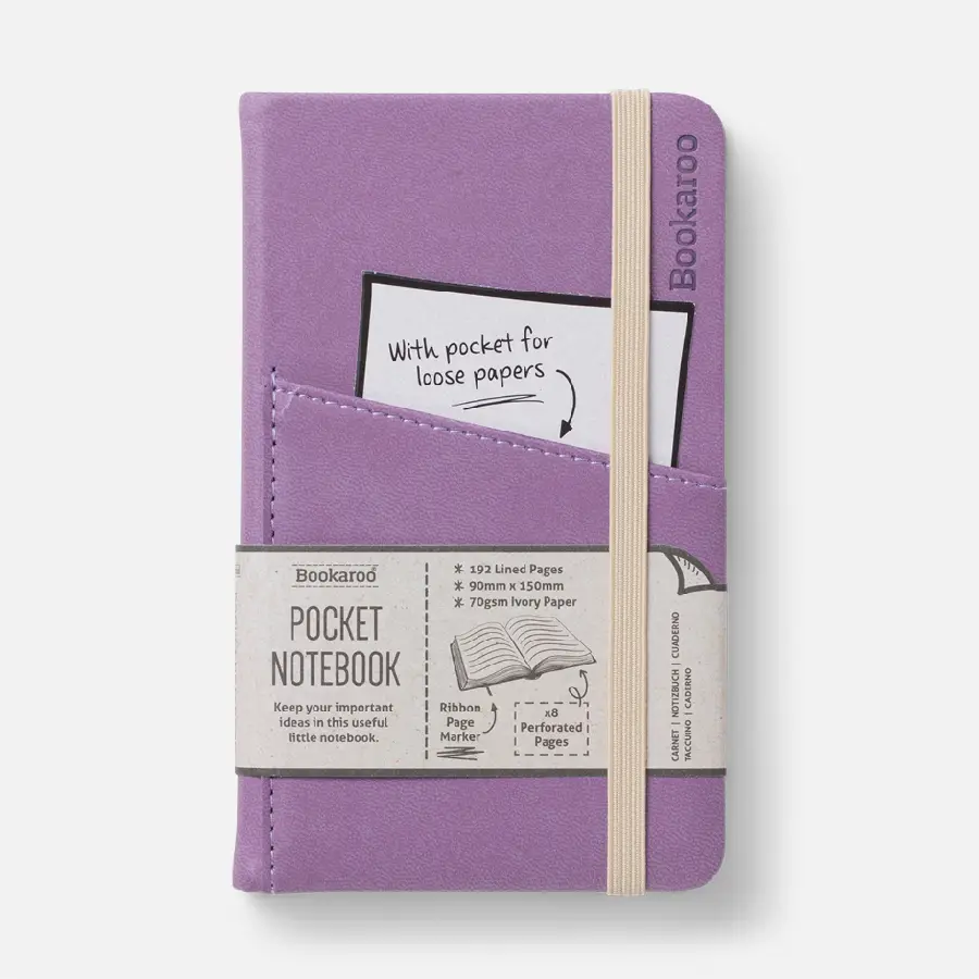 Bookaroo A6 pocket notebook- Aubergine