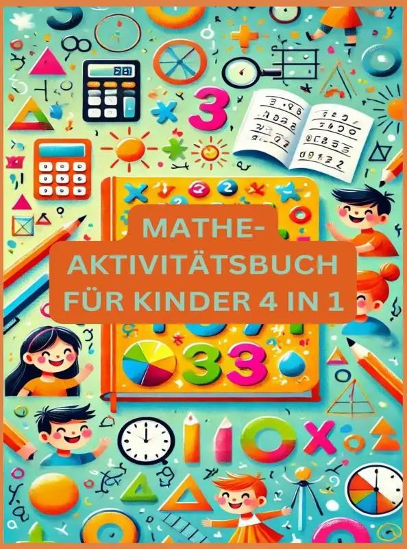 MATHE-AKTIVITÄTSBUCH FÜR KINDER 4 IN 1 : Übungsheft für gute Noten