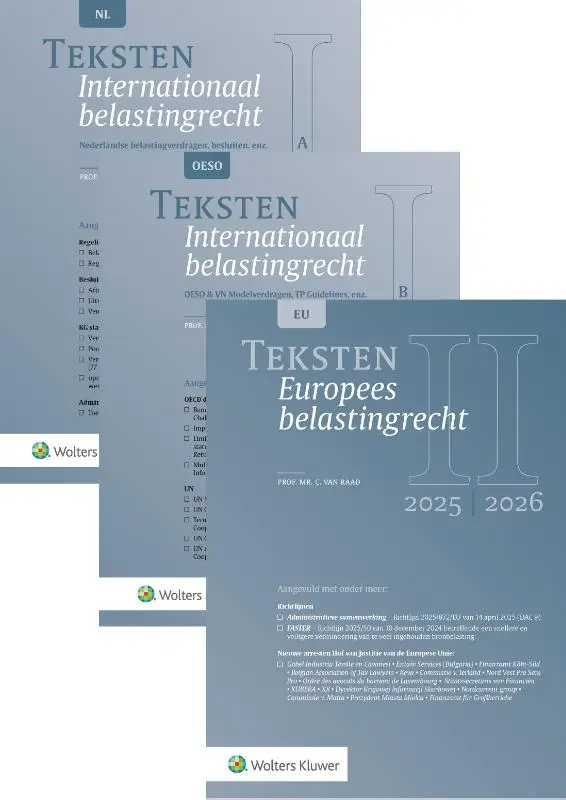 Teksten Internationaal & Europees belastingrecht 2025/2026