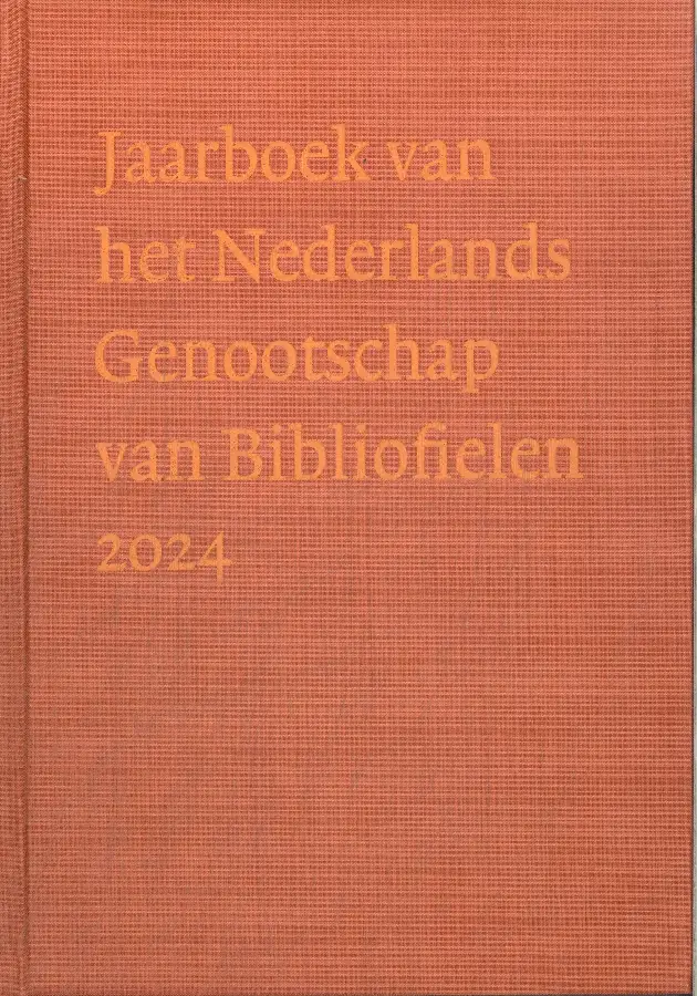 Jaarboek van het Nederlands Genootschap van Bibliofielen 2024