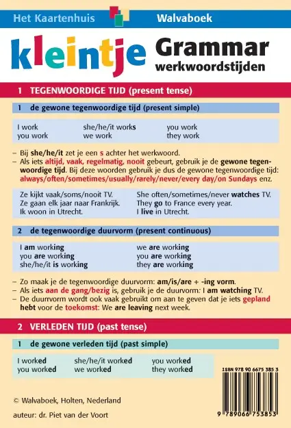 Kleintje grammar werkwoordstijden