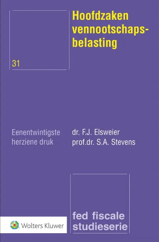 Hoofdzaken vennootschapsbelasting