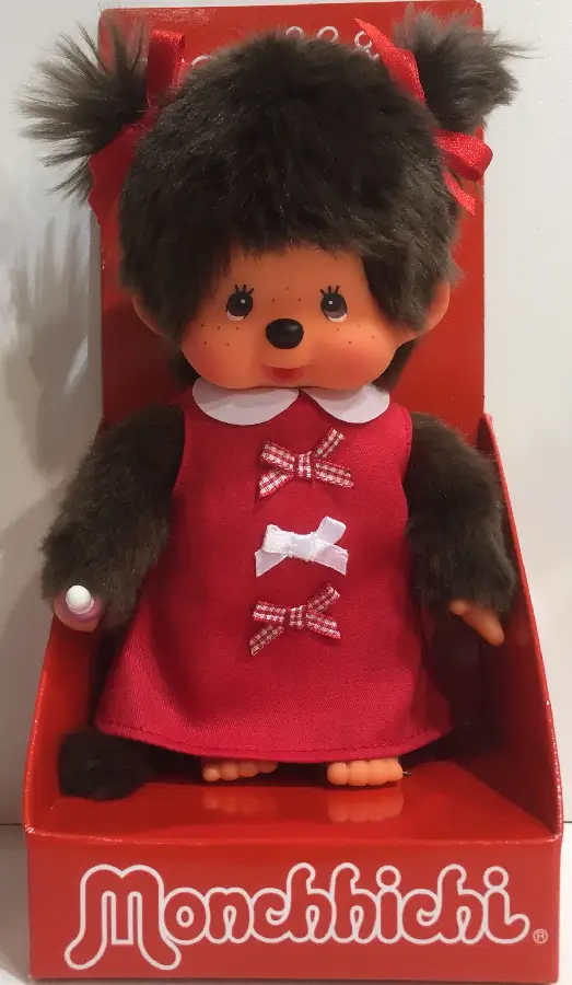 MONCHHICHI 20 cm Meisje Red Ribbon Dress