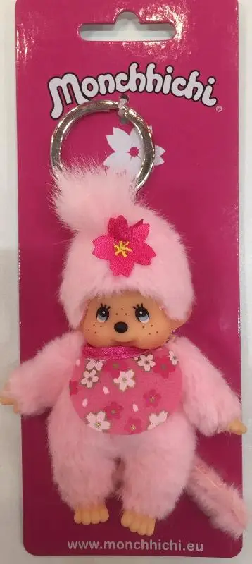 MONCHHICHI 10 cm Sleutelhanger Cherry Blossom roze