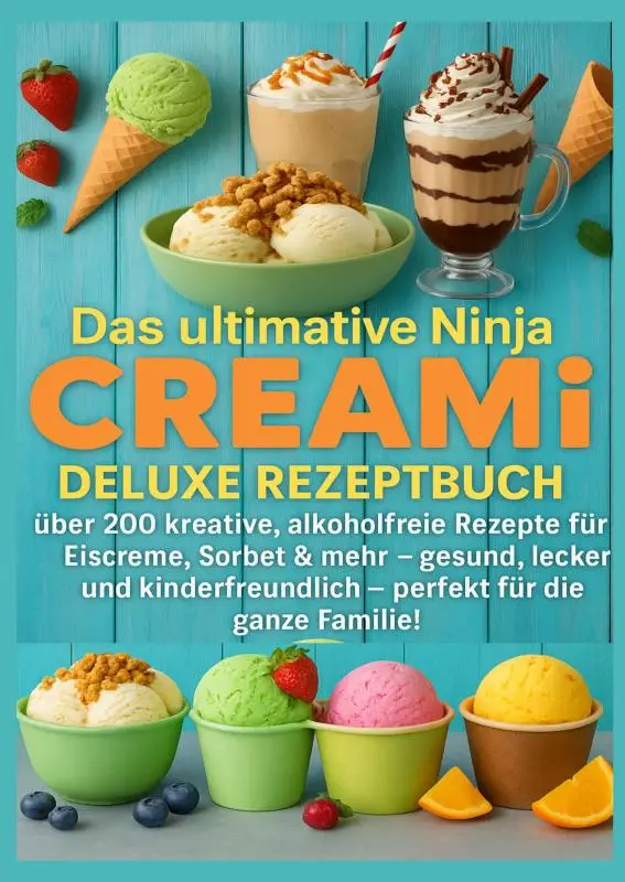 Das ultimative Ninja CREAMi Deluxe Rezeptbuch - über 200 Ideen für gefrorene Leckereien mit der 10-in-1-Eismaschine mit 3 Behältern