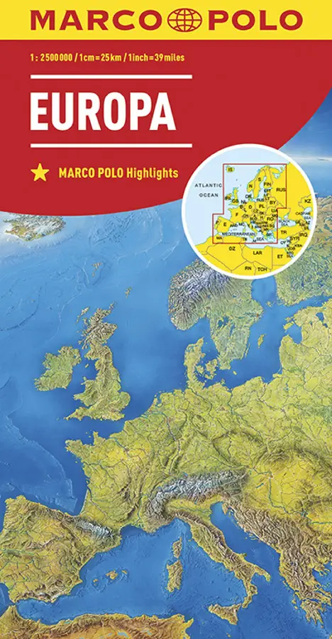 Marco Polo Wegenkaart Europa