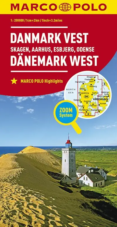 Marco Polo Wegenkaart Denemarken West - Skagen, Arhus