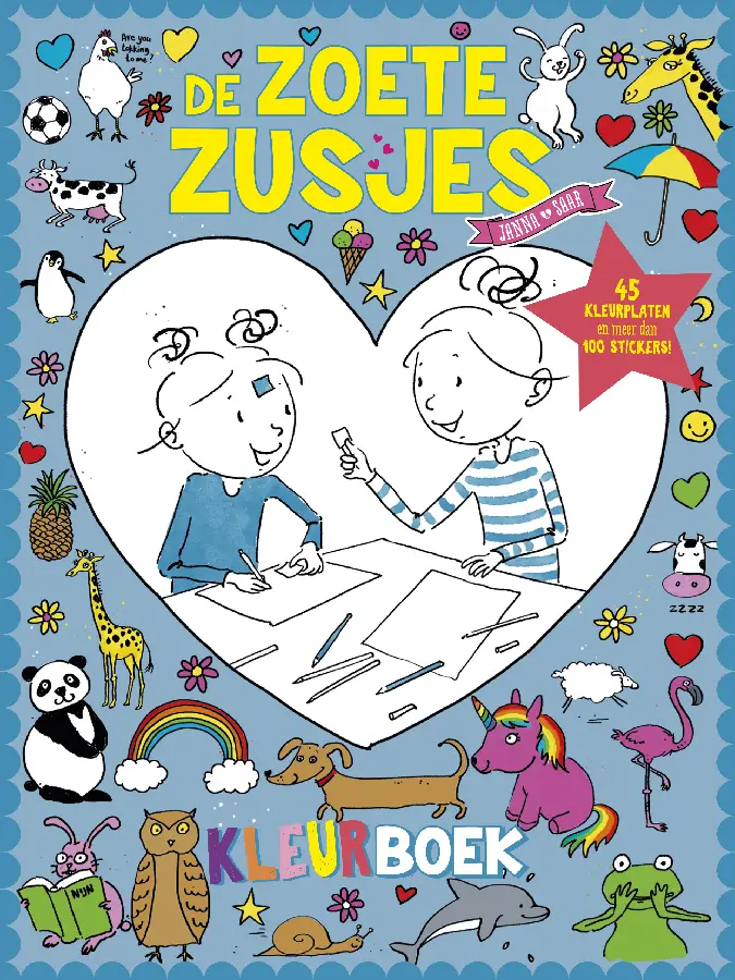 De Zoete Zusjes kleurboek met meer dan 100 stickers