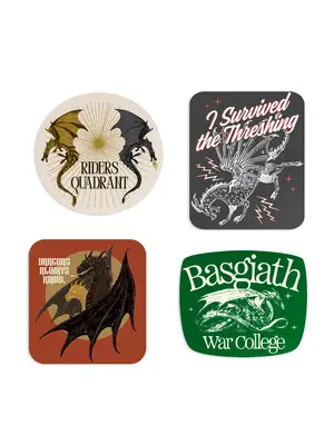 Rebecca Yarros's Fourth Wing: Dragon Rider Stickers - Sticker Set of 4