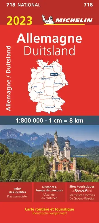Michelin Wegenkaart 718 Duitsland 2023