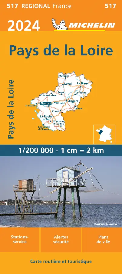 Michelin Wegenkaart 517 Pays de la Loire