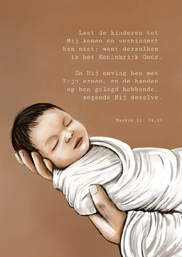 Kaartje A7 Laat de kinderen tot Mij