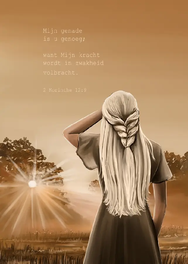 Poster A4 Mijn genade is u genoeg