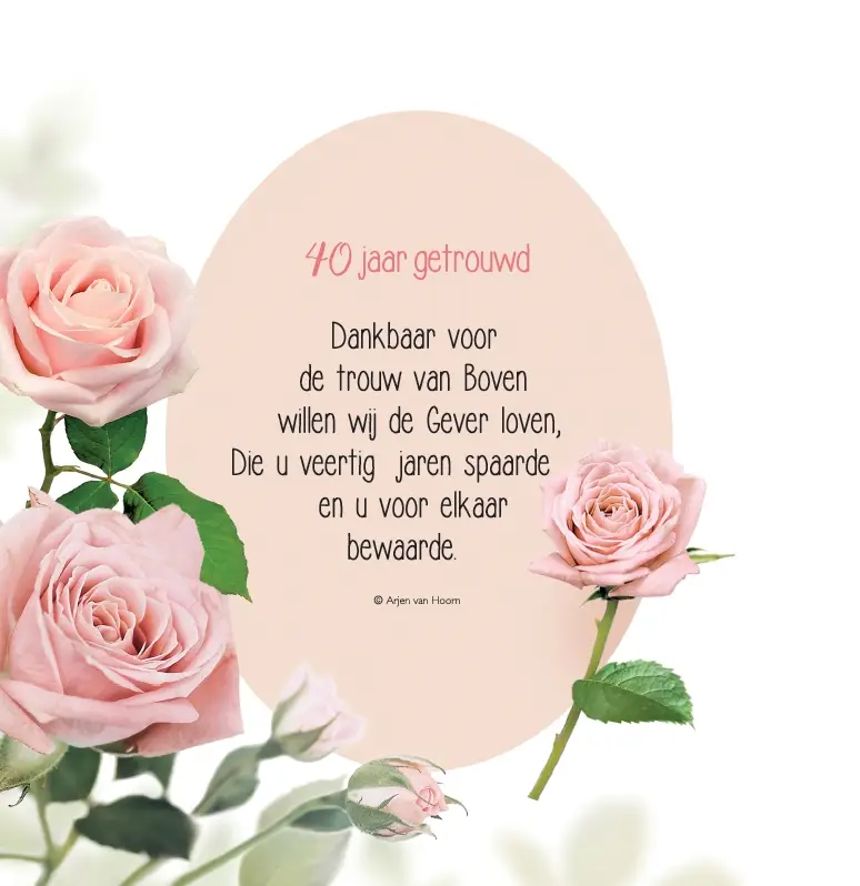 40 jaar getrouwd