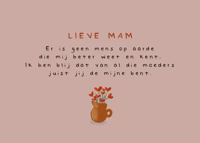 Lieve mam