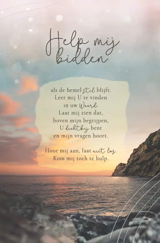 Enkele Kaart Help mij bidden