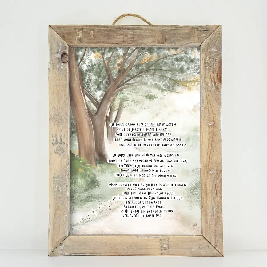 Schilderij A3 Je zou zo graag