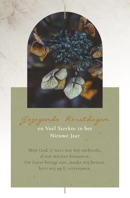 Wenskaart Goede Kerstdagen+Veel Sterkte