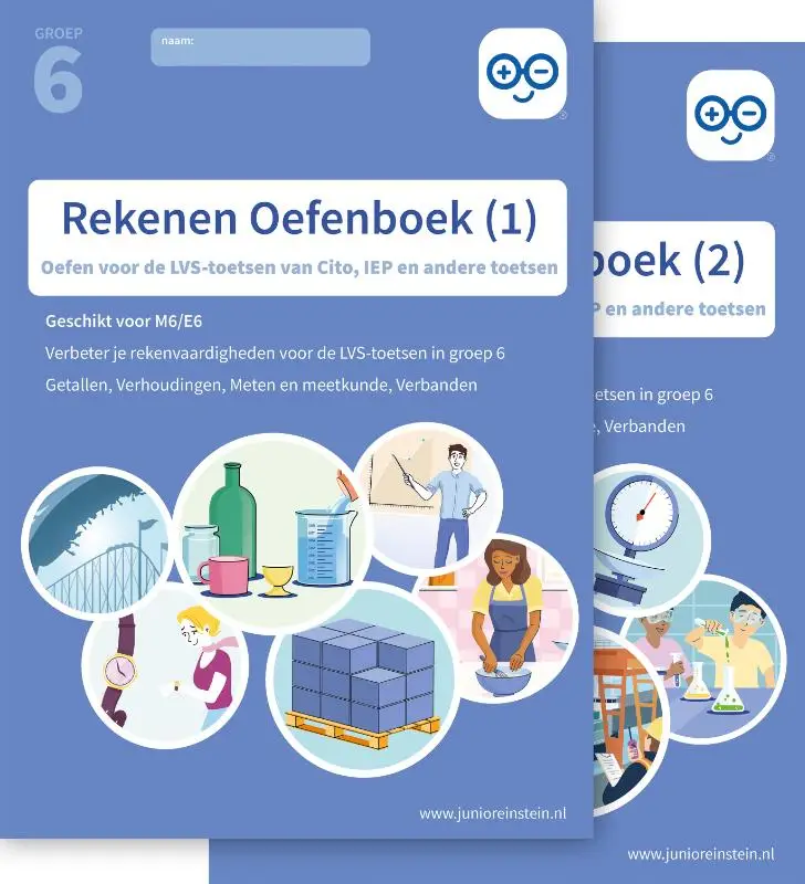 Rekenen Oefenboeken Compleet deel 1 en 2 groep 6
