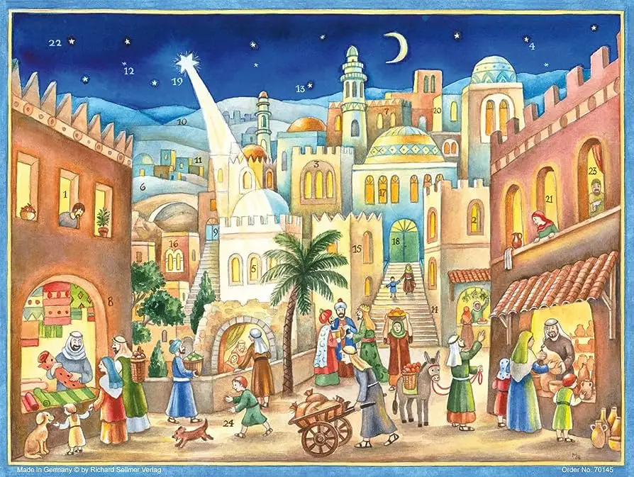 Adventscalendar Nativity city 26,5x35,5c