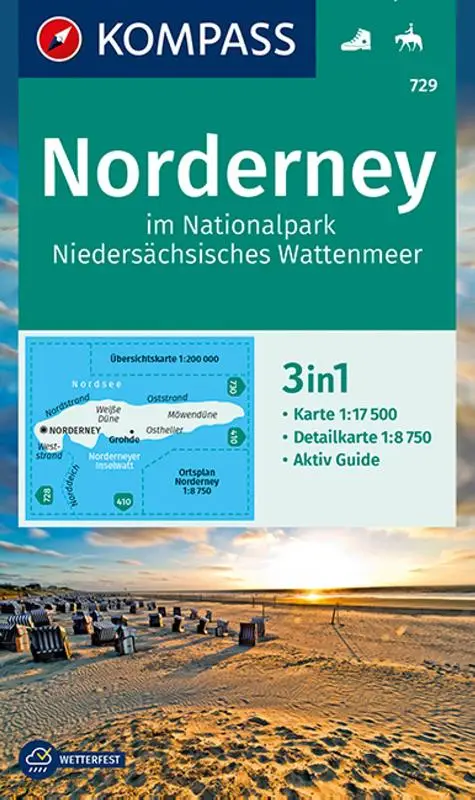 Kompass WK729 Norderney im NP Niedersäch. Wattenmeer