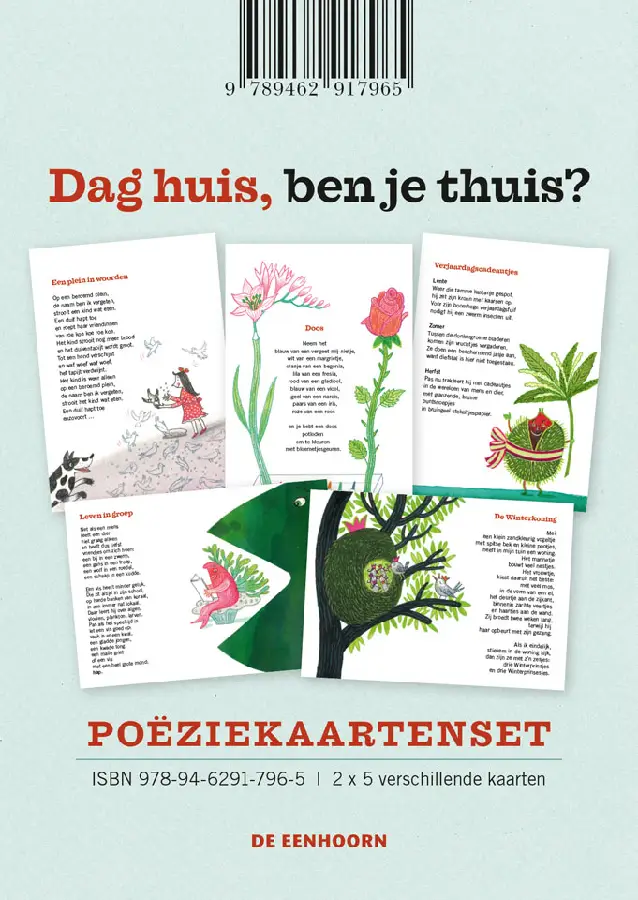 Poëziekaartenset 'Dag huis, ben je thuis?'