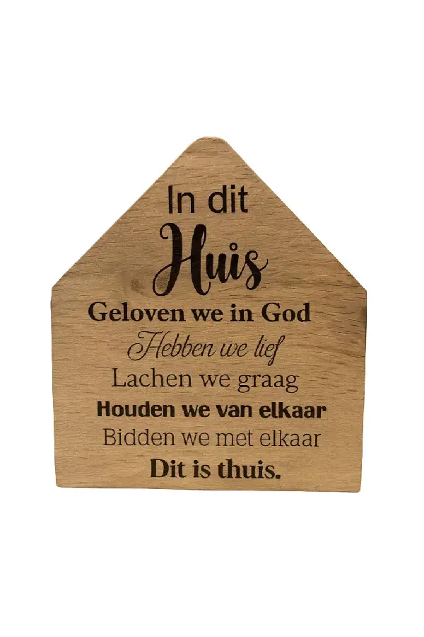 Homedecor/coaster In dit huis