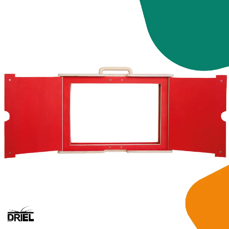 Kamishibai-verteltheater A3 
 - klaproosrood