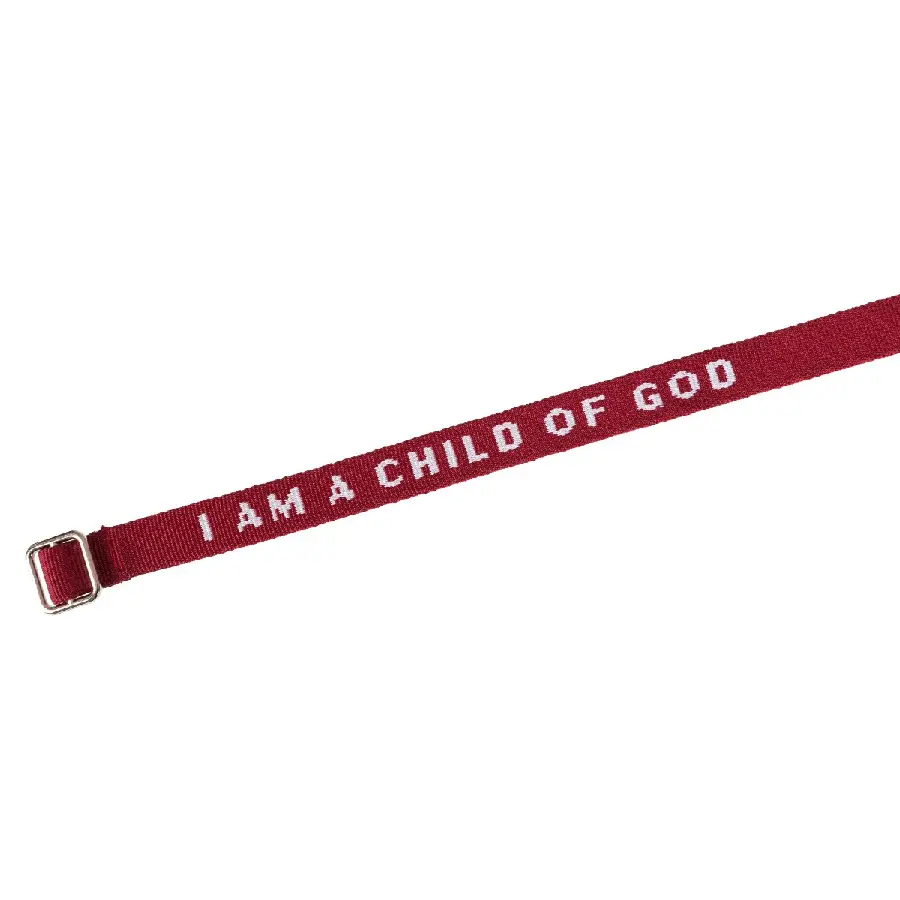 Armbandje i am a child of God rood