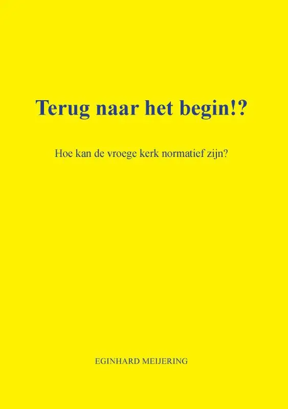 Terug naar het begin!?